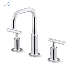 Amazon Venta caliente Cupc Baño Fregadero Toque China Fabricante Dual Mango Cuenca de lavado 3 hoyos Faucet